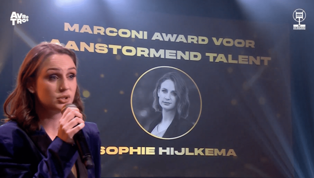 Sophie Hielkema met Marconi Award