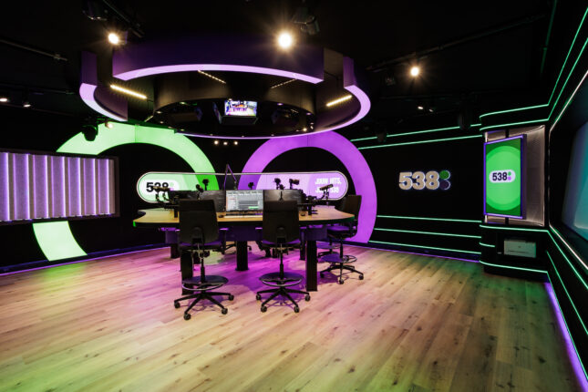 De nieuwe studio van Radio 538