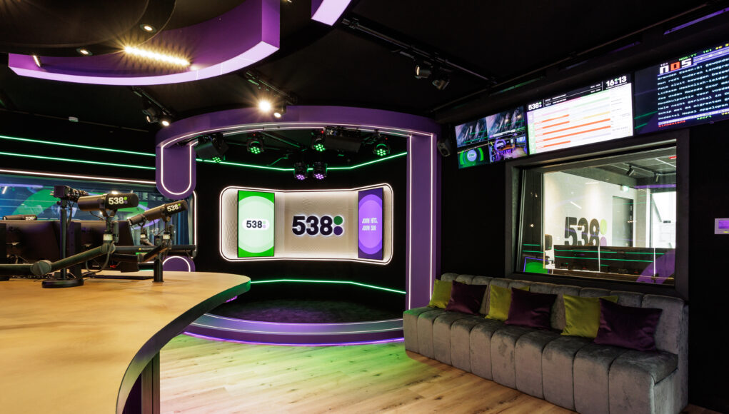 De nieuwe studio van Radio 538