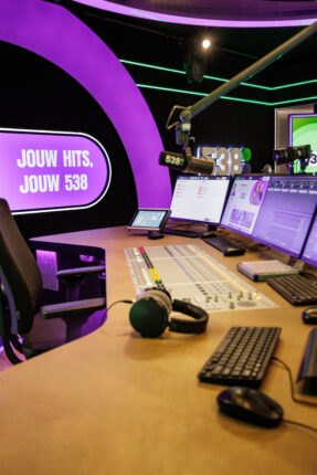 De nieuwe studio van Radio 538